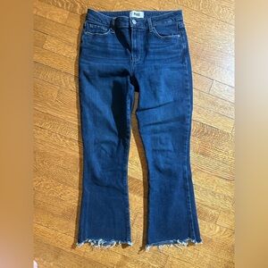 PAIGE Dark Blue Rory Crop Flare Jeans